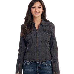 Cripple Creek Ranchwear Canvas Jacket Womens Medium Country Western Rodeo Farm